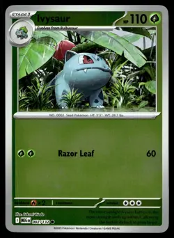 IVYSAUR 002/132 COMMON MEGA EVOLUTION POKEMON REVERSE HOLO - Image 1