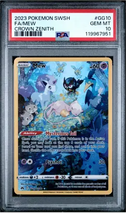 Pokemon - Crown Zenith Mew - GG10/GG70 - Galarian Gallery - PSA 10 GEM MINT (2) - Image 1