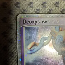 2005 Pokemon EX Deoxys - Deoxys EX Holo Rare 97/107 Swirl Damaged With Scratches - Image 3