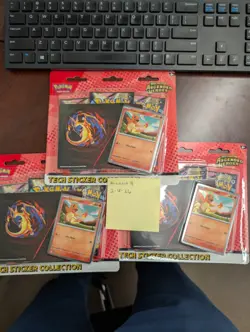 Pokemon Tech Sticker Packs Lot of 3 Mega Evolution Ascended Heroes Charmander - Image 1
