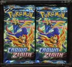 AUTHENTIC Crown Zenith Box Lot – 36x Sealed Booster Packs + THICK Acrylic Case - Image 2