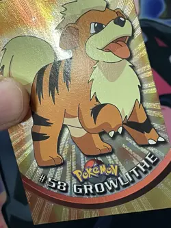 1999 Topps Pokemon - Growlithe #58 - Holo / Black Logo TV Series NM - Image 2
