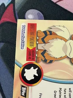 1999 Topps Pokemon - Growlithe #58 - Holo / Black Logo TV Series NM - Image 4
