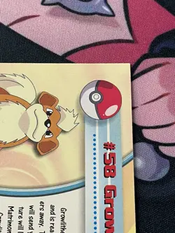 1999 Topps Pokemon - Growlithe #58 - Holo / Black Logo TV Series NM - Image 5