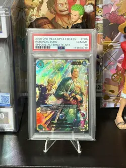 Roronoa Zoro - PRB02-006 (SP) - The Azure Sea's Seven (OP14) PSA 10 Bubble Zoro - Image 1