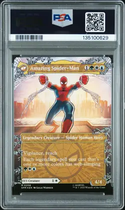 2025 MTG MARVEL'S SPIDER-MAN #0208 AMAZING SPIDER-MAN/PETER PARKER PSA 10 - Image 2
