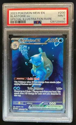 2023 Pokemon SV 151 MEW EN Blastoise ex #200/165 PSA 9 - Image 1