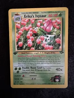 Pokemon Gym Challenge 41/132 Erika's Ivysaur 1st Edition Pokemon Card - Image 1