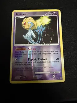 Pokemon Card Uxie 43/146 D&P Legends Awakened Reverse Holo- Rare- LP - Image 2