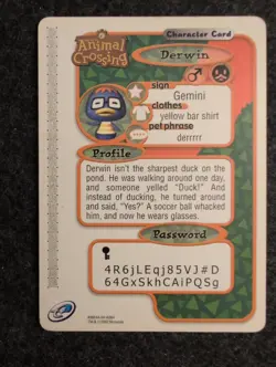 Animal Crossing Derwin #084 e-Reader Card - LP - Image 2