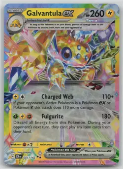 Pokemon Card Galvantula ex - Double Rare SV07: Stellar Crown 051/142 NM - Image 1
