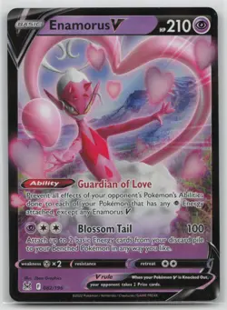 Pokemon Card Enamorus V Ultra Rare SWSH11: Lost Origin 082/196 NM - Image 1