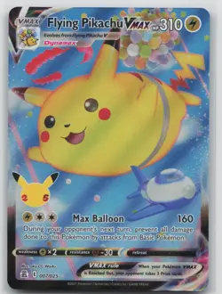Pokemon Card Flying Pikachu VMAX Ultra Rare Celebrations 007/025 - Image 1