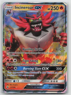 Pokemon Card Incineroar GX Ultra Rare SM Base Set 27/149 - Image 1