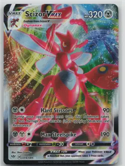 Pokemon Card Scizor VMAX Ultra Rare SWSH03: Darkness Ablaze 119/189 - Image 1