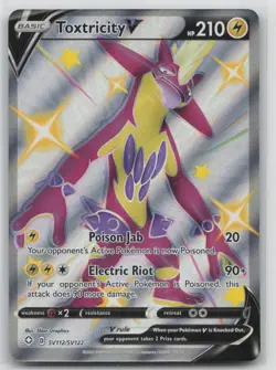 Pokemon Card Toxtricity V Holo Rare Shining Fates: Shiny Vault SV112/SV122 - Image 1