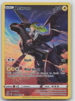 Pokemon Card Zekrom Ultra Rare SWSH09: Brilliant Stars Trainer Gallery TG05/TG30 - Image 1