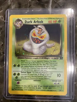 Pokemon Dark Arbok Holo Rare TCG Card 2/82 Vintage Crease See Pics - Image 1