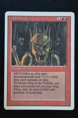 Magic The Gathering MTG GOBLIN KING Revised MP Moderately Played - Image 1