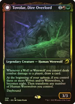 MTG FOIL Tovolar, Dire Overlord // Tovolar, the Midnight Scourge - Innistrad: - Image 1