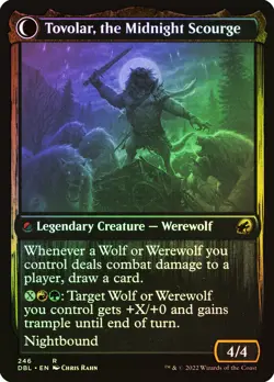 MTG FOIL Tovolar, Dire Overlord // Tovolar, the Midnight Scourge - Innistrad: - Image 2