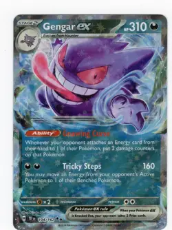 Pokemon Gengar EX Holo Card Temporal Forces 104/162 - Image 1