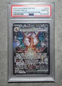 2023 POKEMON PSA 10 OBSIDIAN FLAMES #223 CHARIZARD EX SPECIAL ILLUSTRATION RARE - Image 1