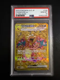 Pokemon TCG Jp SV3 Ruler Of The Black Flame Charizard ex 139/108 Gold PSA 10 - Image 1