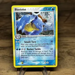 2006 Pokemon Pop Series 3 #1 Blastoise Holo DAMAGED TCG - Image 1