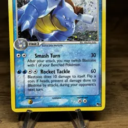 2006 Pokemon Pop Series 3 #1 Blastoise Holo DAMAGED TCG - Image 3