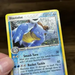 2006 Pokemon Pop Series 3 #1 Blastoise Holo DAMAGED TCG - Image 4