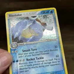 2006 Pokemon Pop Series 3 #1 Blastoise Holo DAMAGED TCG - Image 5