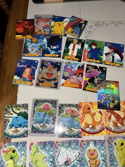 Pokemon Topps 1999 TV Animation Edition Series 1 complete Set W Rainbow Foil Cl - Image 3