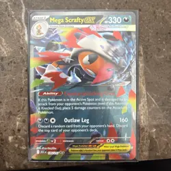 Mega Scrafty ex 135/217 Pokemon English NM In Hand Ready To Ship Rare - Image 1