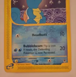 RARE POKEMON SQUIRTLE 132/165 REGULAR EXPEDITION 2002 NINTENDO-MINT - Image 3