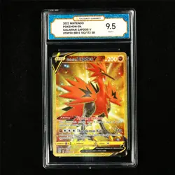 TQG 9.5 MINT+ 2022 Pokemon ENG Galarian Zapdos V 182/172 SR - Image 2
