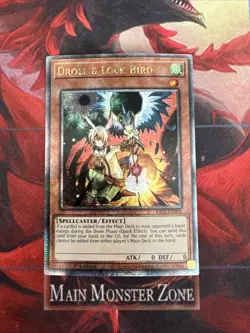 Droll & Lock Bird RA02-EN006 Quarter Century Secret Rare QCR Original NM Yugioh - Image 1