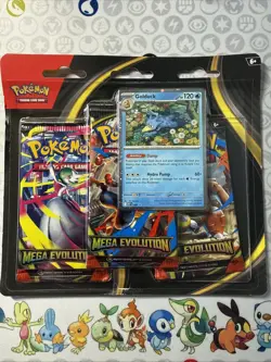 Pokemon TCG Mega Evolution 3 Pack Blister with Golduck Promo Card - Image 1