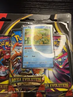 2 Pokemon TCG Mega Evolution 3 Pack Blisters with Psyduck & Golduck Promo Cards - Image 2