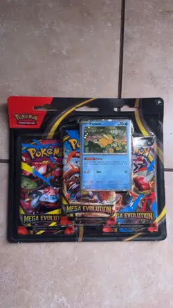 Pokemon TCG Mega Evolution 3 Pack Blister with Psyduck Promo Card - Image 1