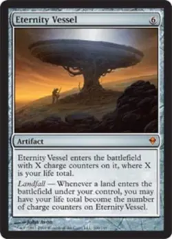 Moderate Play, English MTG Regular Eternity Vessel Zendikar Magic the Gathering - Image 1
