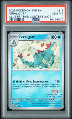 2025 POKEMON SVP EN-SV BLACK STAR PROMO #213 FERALIGATR PSA 10 - Image 1
