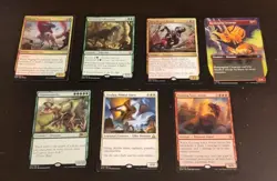 7x Dinosaur Magic The Gathering Card Lot / Used /Acceptable/ Assorted Sets /MTG - Image 1