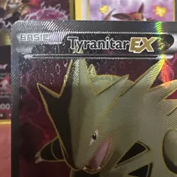 Pokemon TCG Tyranitar-EX Holo Full Art Ultra Rare Card Ancient Origins 91/98 - Image 2