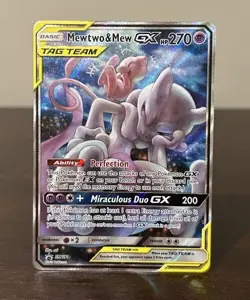 Pokemon Mewtwo & Mew GX SM191 Black Star Promo Holo TAG TEAM Card - Image 1
