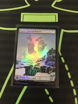 MTG Magic The Gathering Snow-Covered Wastes Foil Full Art MH3 - Image 1