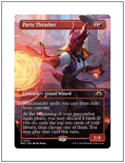 1x Party Thrasher, Borderless Art, Magic MTG NM - Image 1