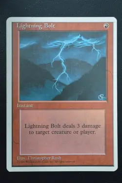 Magic The Gathering MTG LIGHTNING BOLT Fourth Edition LP Lightly Played - Image 1