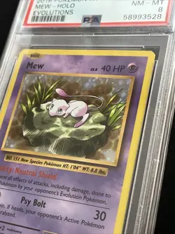 127349250 Mew 2016 Pokemon XY Evolutions #53 Holo PSA 8 - Image 2