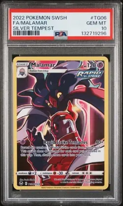 MALAMAR #TG06 PSA 10 • 2022 Pokemon SWSH Silver Tempest FA GEM MINT - Image 1